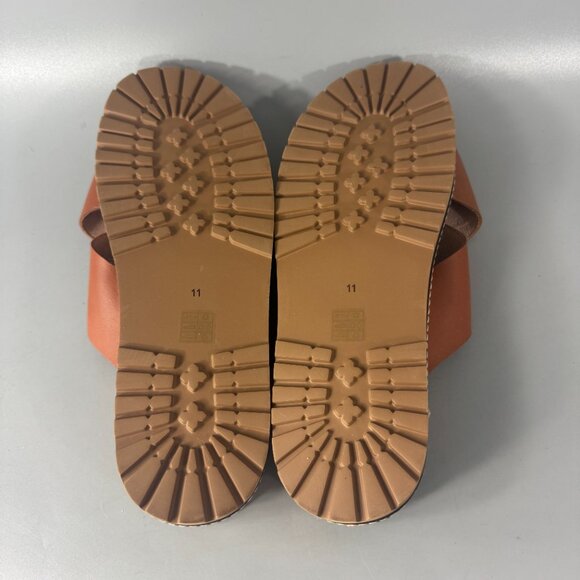 Madewell English Saddle Dayna Lugsole Slide in Brown, Size 11 - Picture 8 of 12